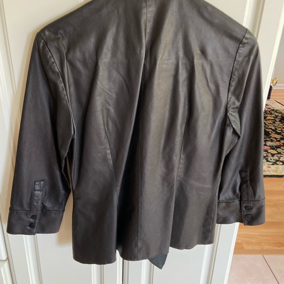Lafayette 148 leather blouse size 4 - Picture 2 of 12